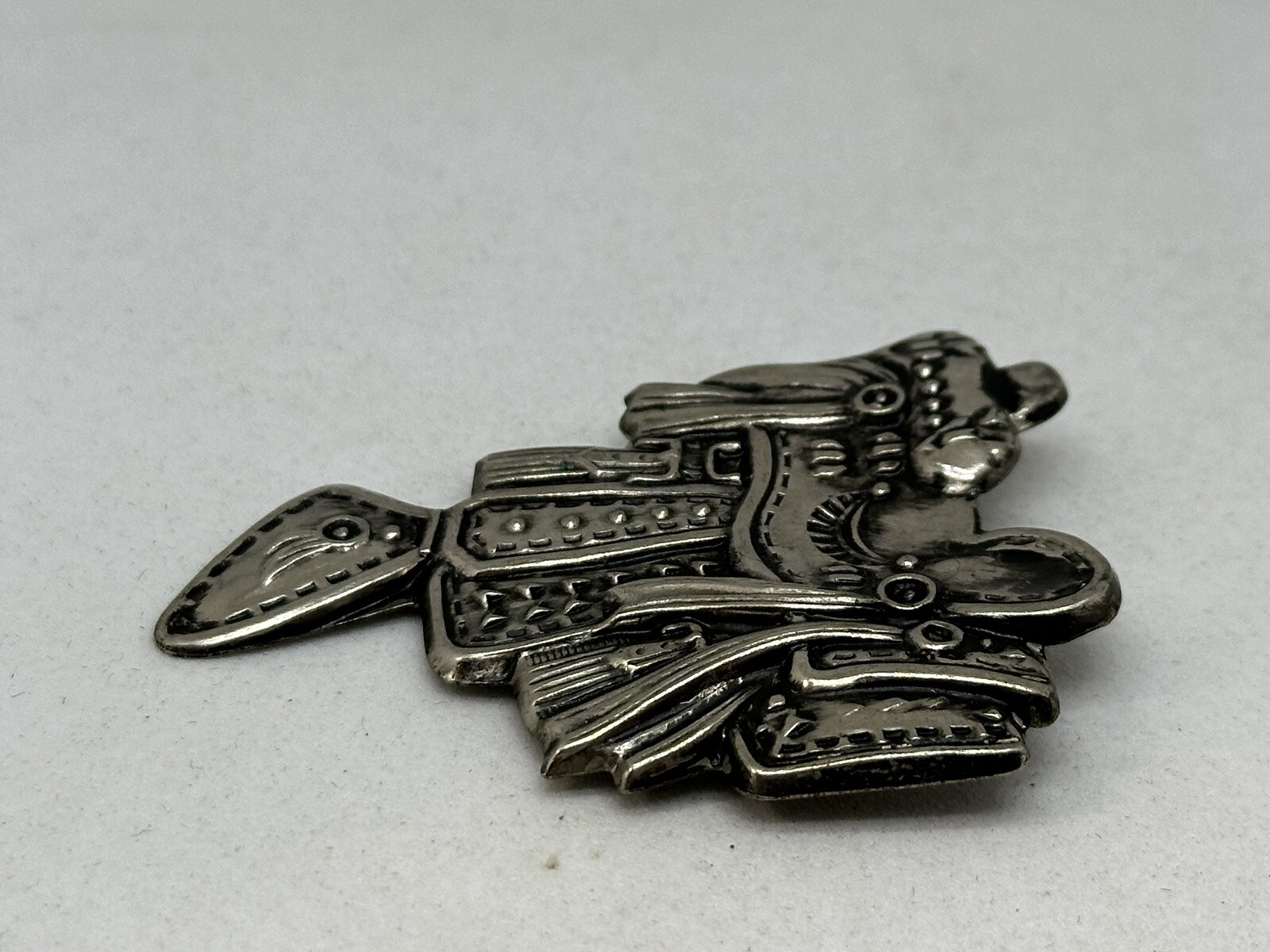 Vintage Horse Saddle Silver-Tone Brooch ~ Made in Japan ~ 2-1/8″ x 1-5/8″