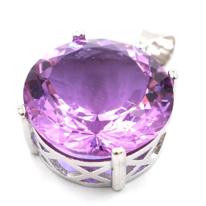 Buy 3 Get 1 Free Big Gemstone Alexandrite Topaz Peridot Tanzanite Silver Pendant