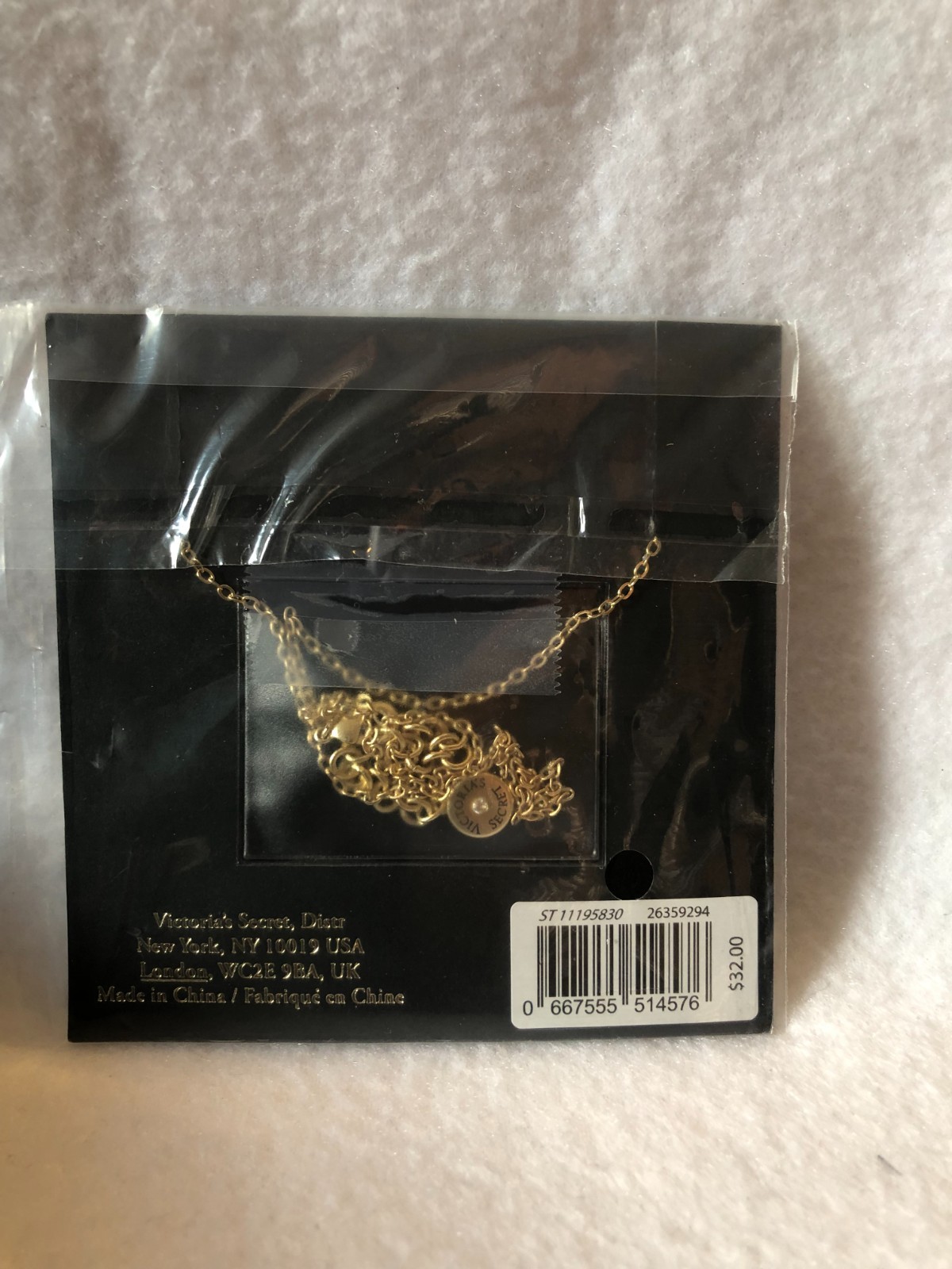 Victoria’s Secret Gold Tone 18” Dainty “Bombshell” Chain Necklace New!
