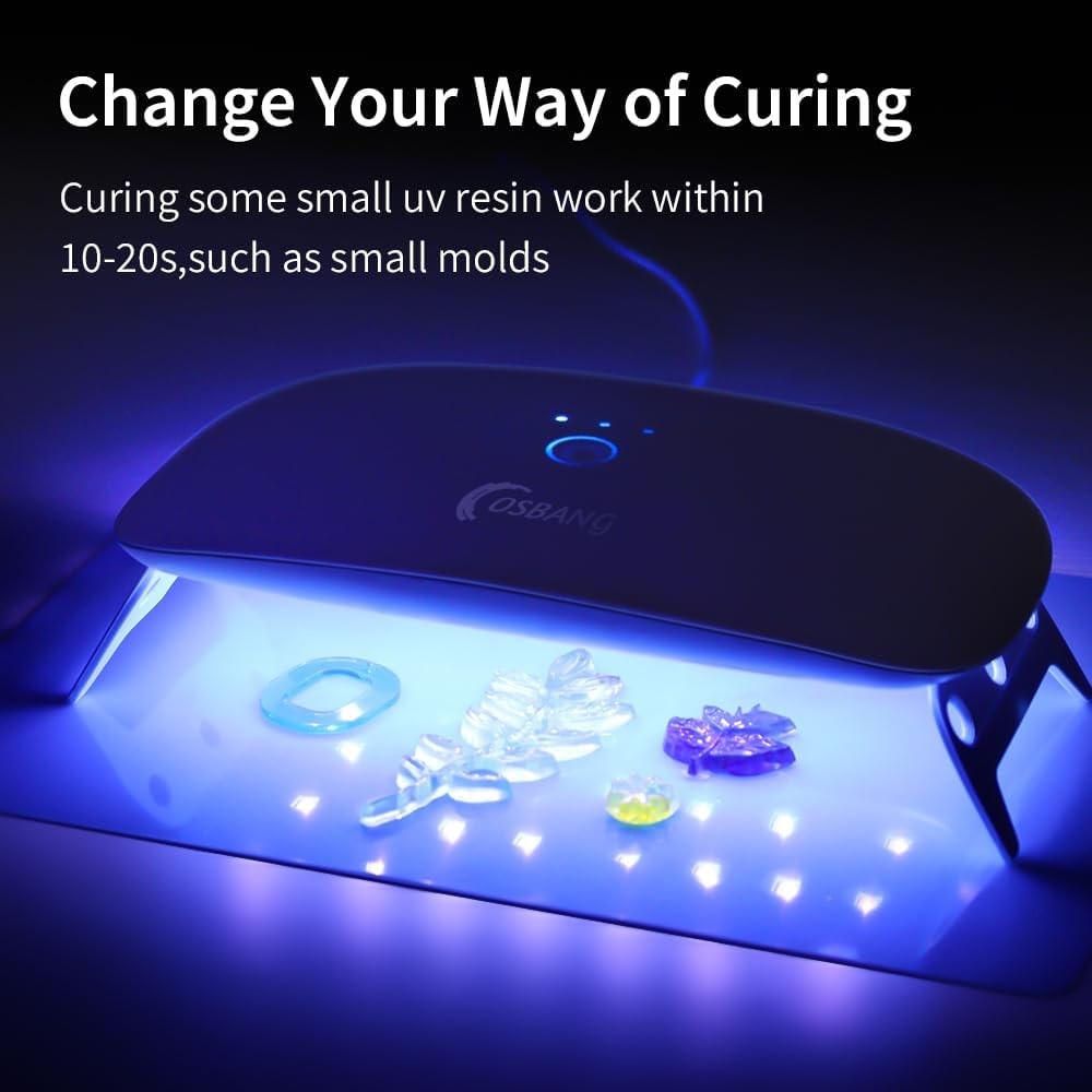 UV Resin Kit 250g with Light – Clear Hard Type for Jewelry DIY Crafts Decor
