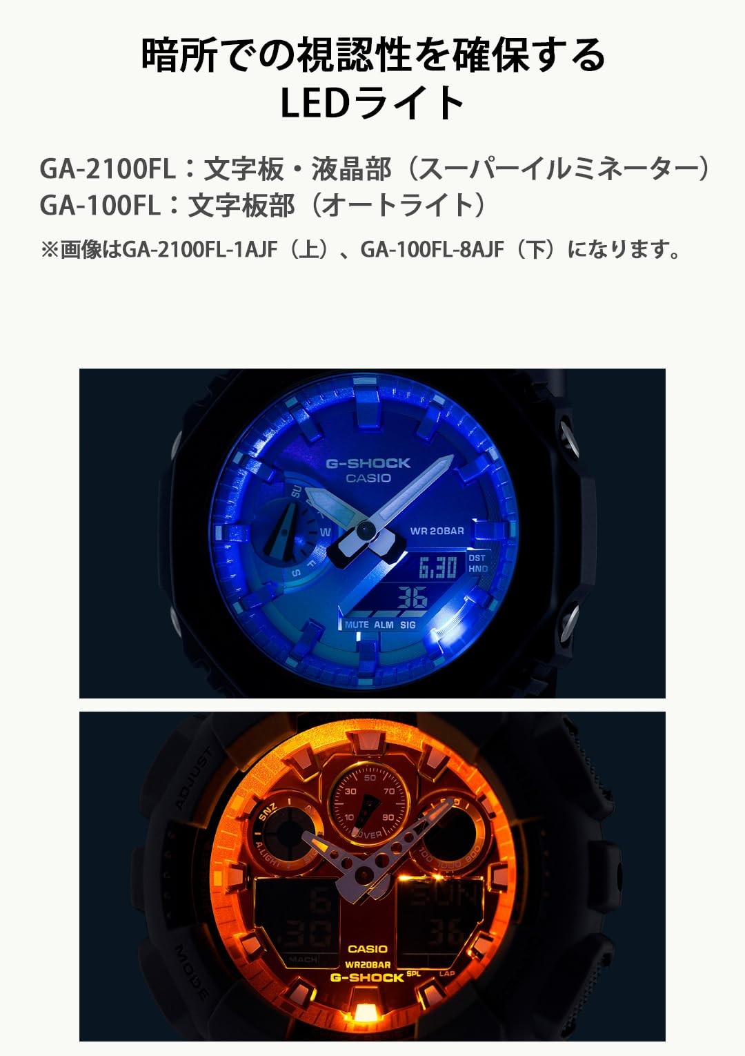 [Casio] G-Shock Watch Flame Inside Series GA-100FL-1AJF From Japan