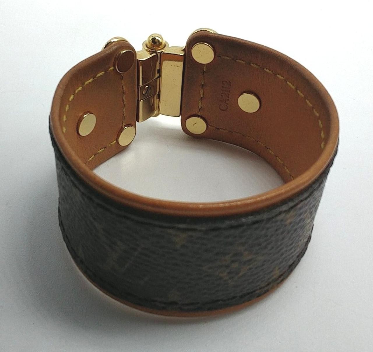 Louis Vuitton Bracelet Digit Monogram M6611 Silver Bangle Mens Jewelry Japan