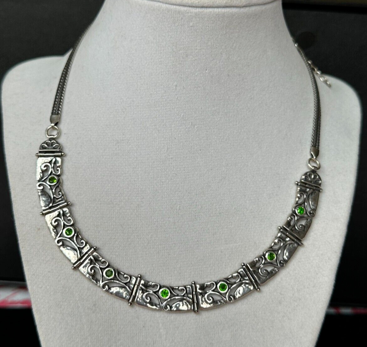 Or Paz PZ Sterling Silver 925 Chrome Diopside .90CT Necklace NEW