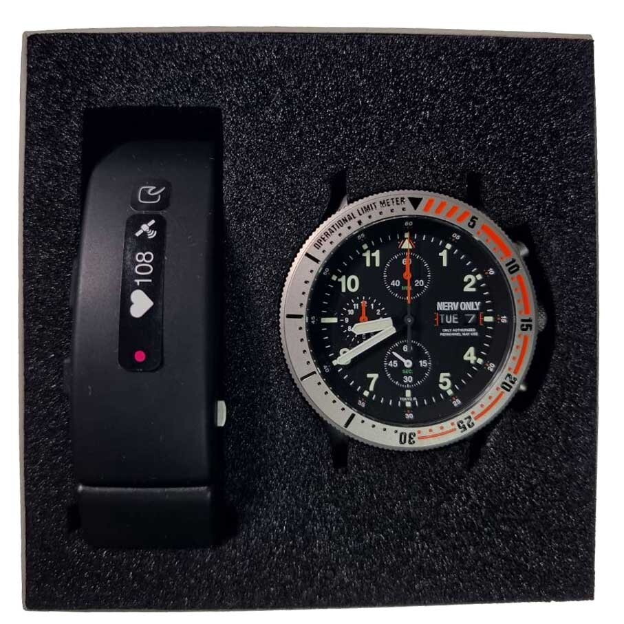 SONY wena Wrist Pro NERV Edition 500 Limited Evangelion Silver watch New