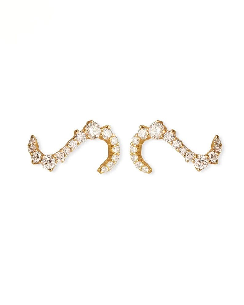 14k Yellow Gold Round Cut Natural Diamond Cluster Earrings For Wedding Sale !