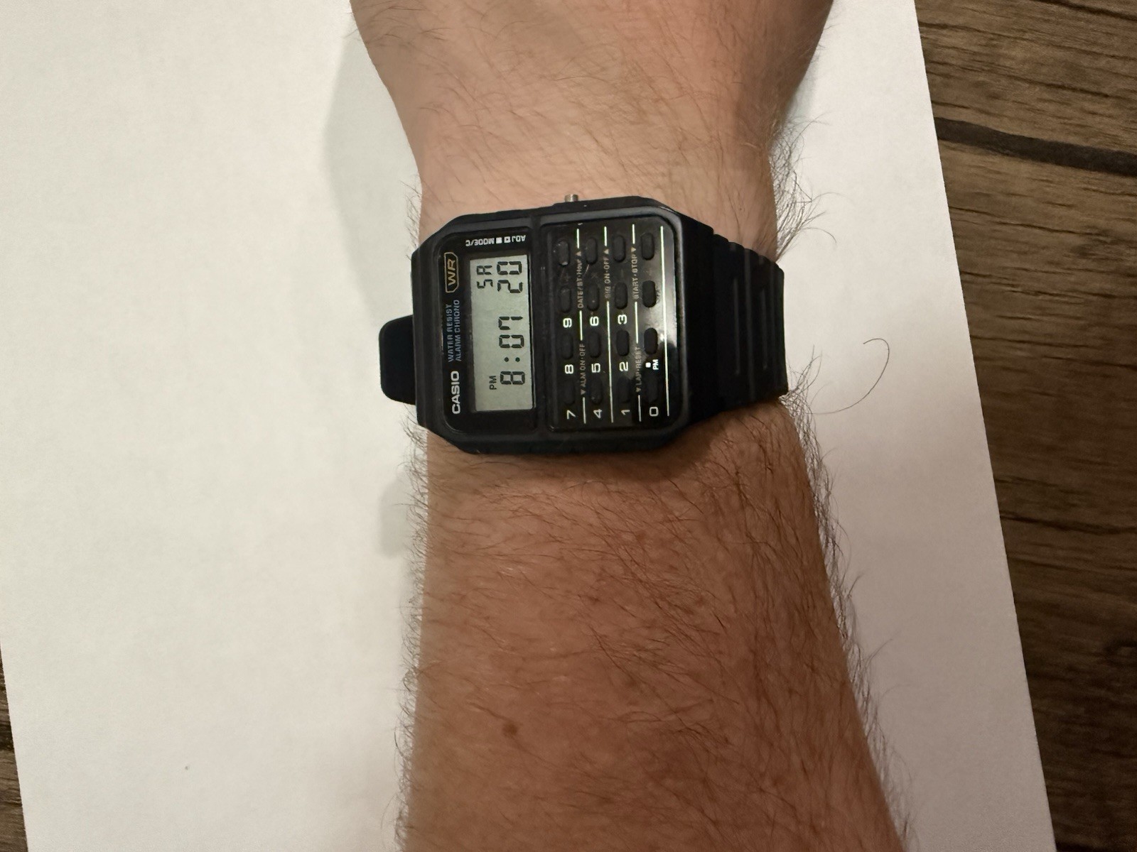 Casio CA53W-1, 8-Digit Calculator Watch, Resin Band, Day/Date, Alarm, Chrono,NEW