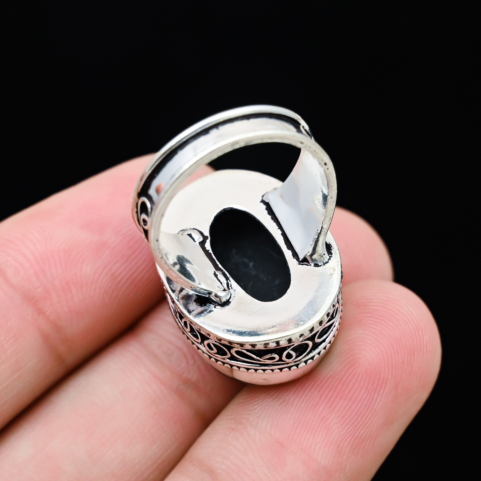 Abalone Shell Gemstone 925 Sterling Silver Handmade Jewelry Ring Gift For Love