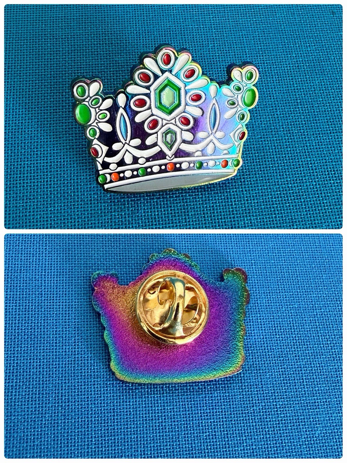 vintage mixed lot lapel pins CROWN QUEEN KING IRAN MAP ست تاج و نقشه ایران پهلوی