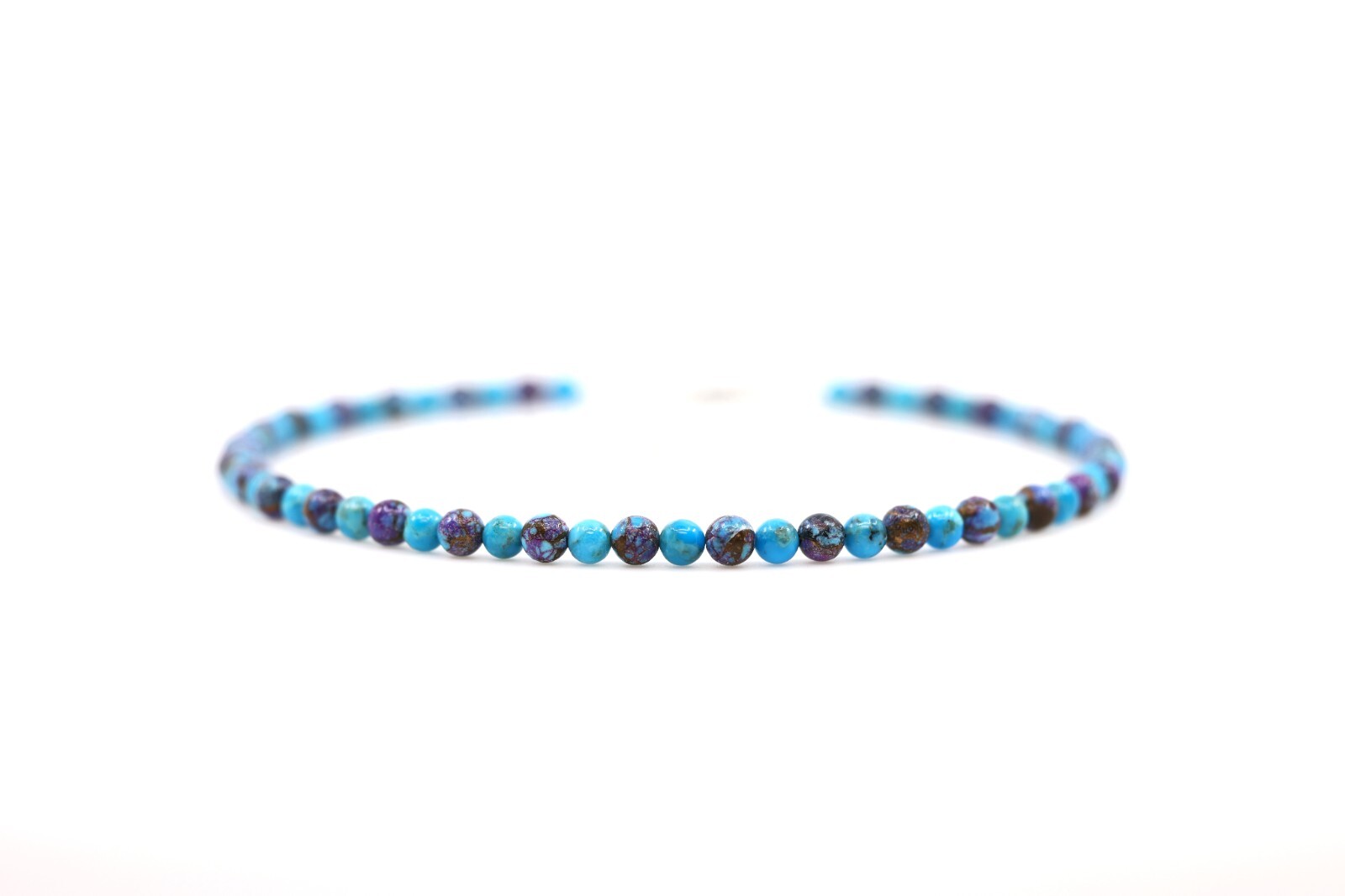 Mohave Purple & Blue Kingman Turquoise Necklace in Sterling Silver or Gold Fill