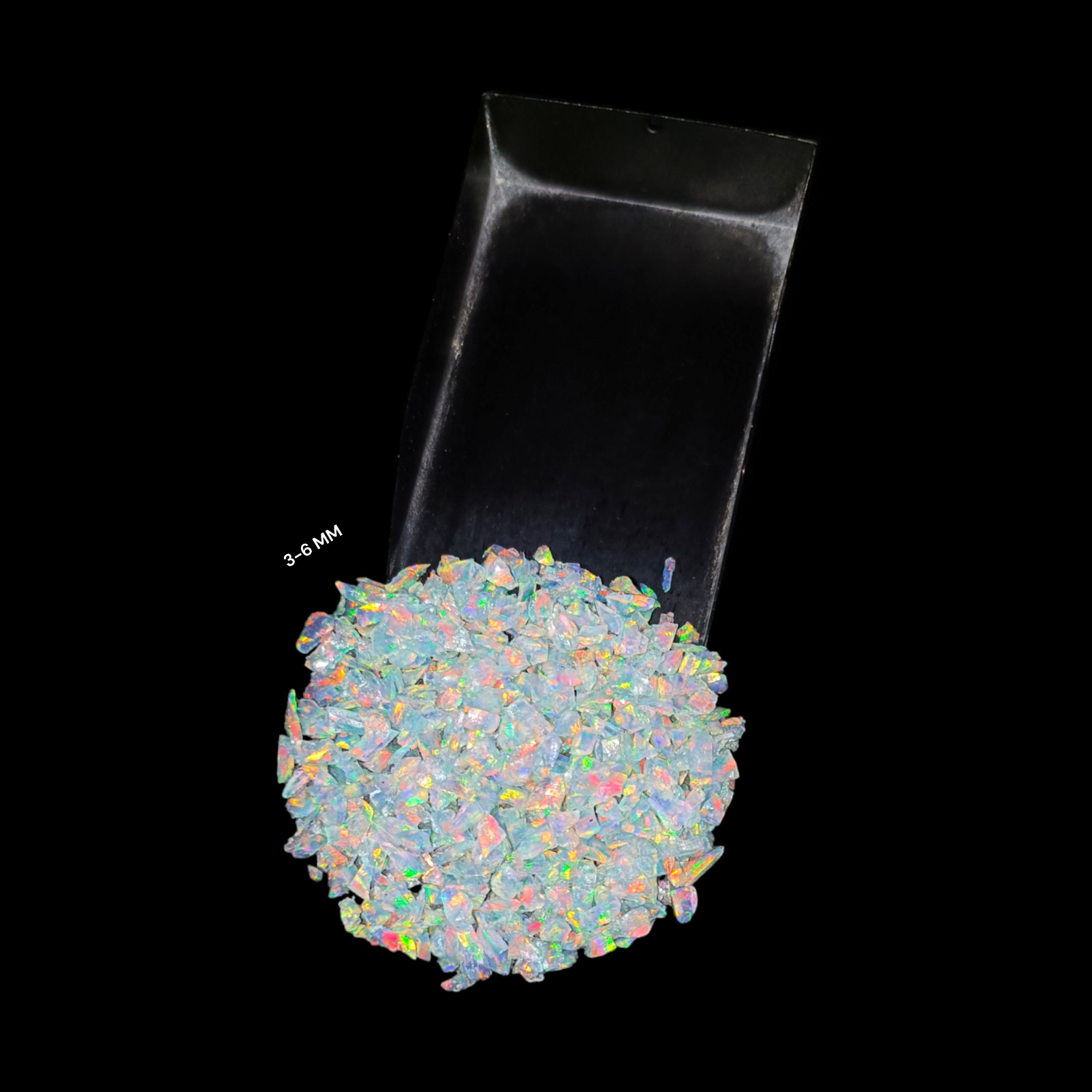 Crushed White Opal Gemstone Coarse All Size Multi Fire Opal For Inlays Work