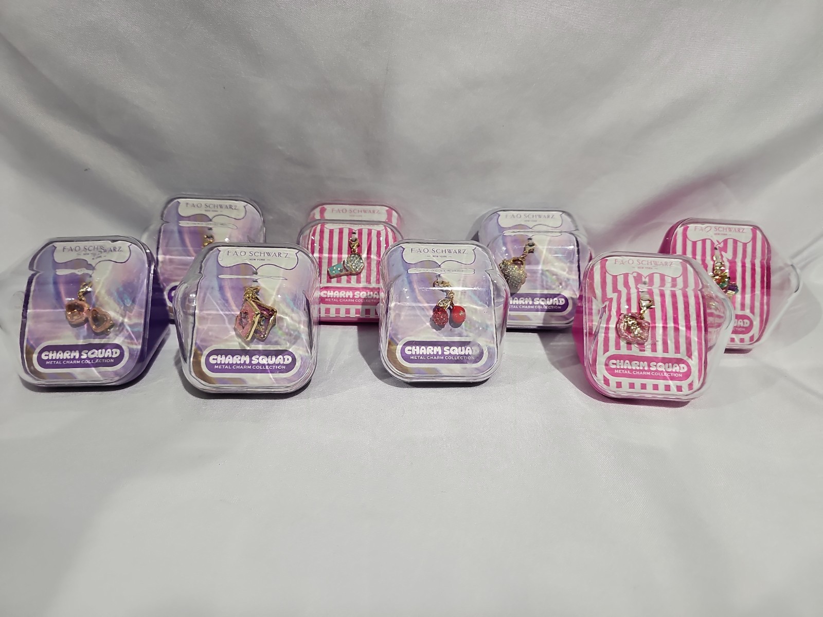 FAO Schwarz Charm Squad Gold Necklace Charm Lot 8 Charms New Sealed 1️⃣