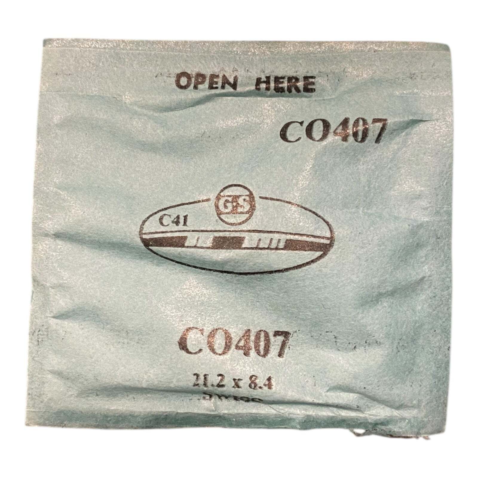 Germanow-Simon Mach (GS) CO407 Watch Crystal 21.2×8.4 NOS Part Flexo Swiss