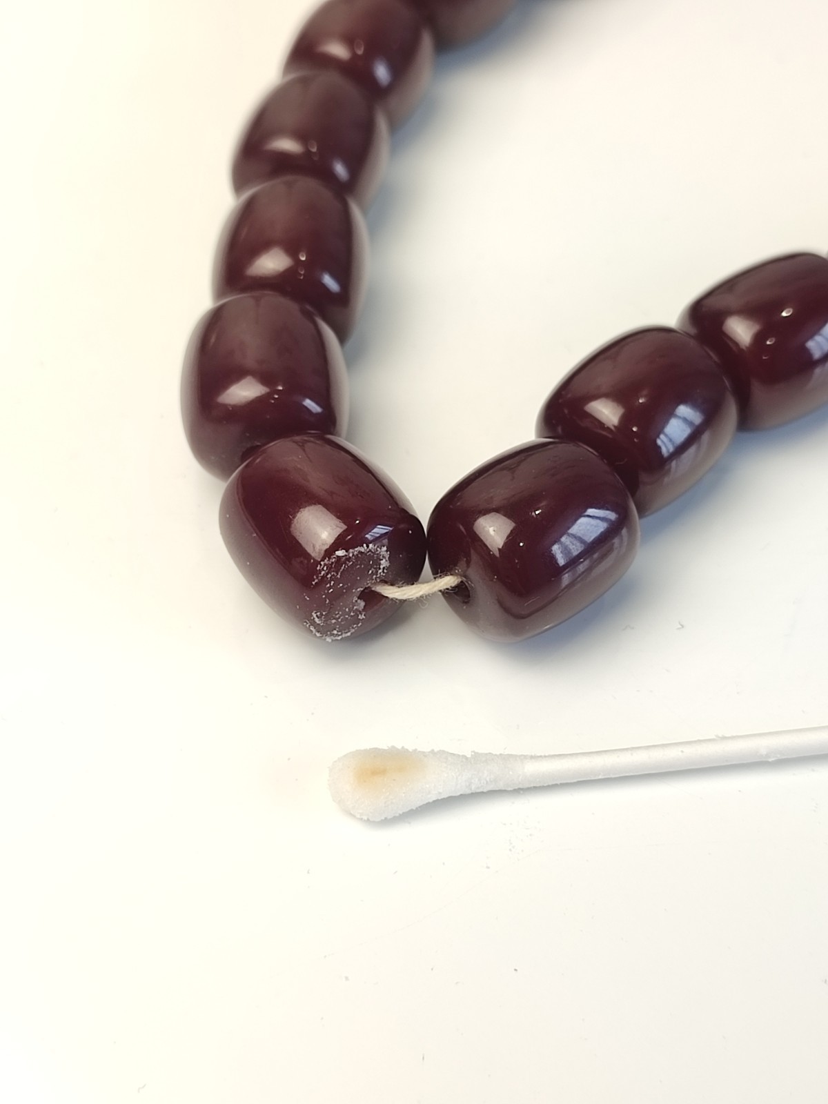 Antique Cherry Faturan Bakelite Necklace Large Beads 180g/70cm RARE Vintage
