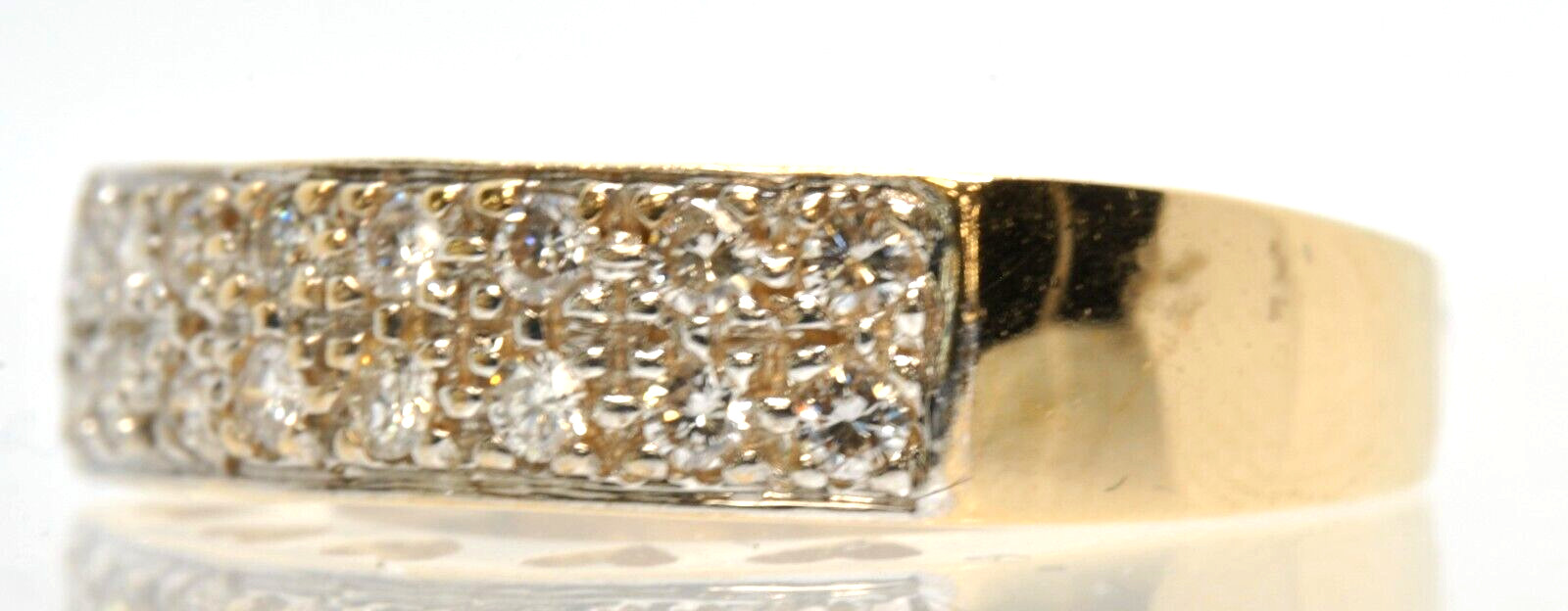 Ladies 14K Yellow Gold 1/3 CT Diamond Cluster Right Hand Estate Ring