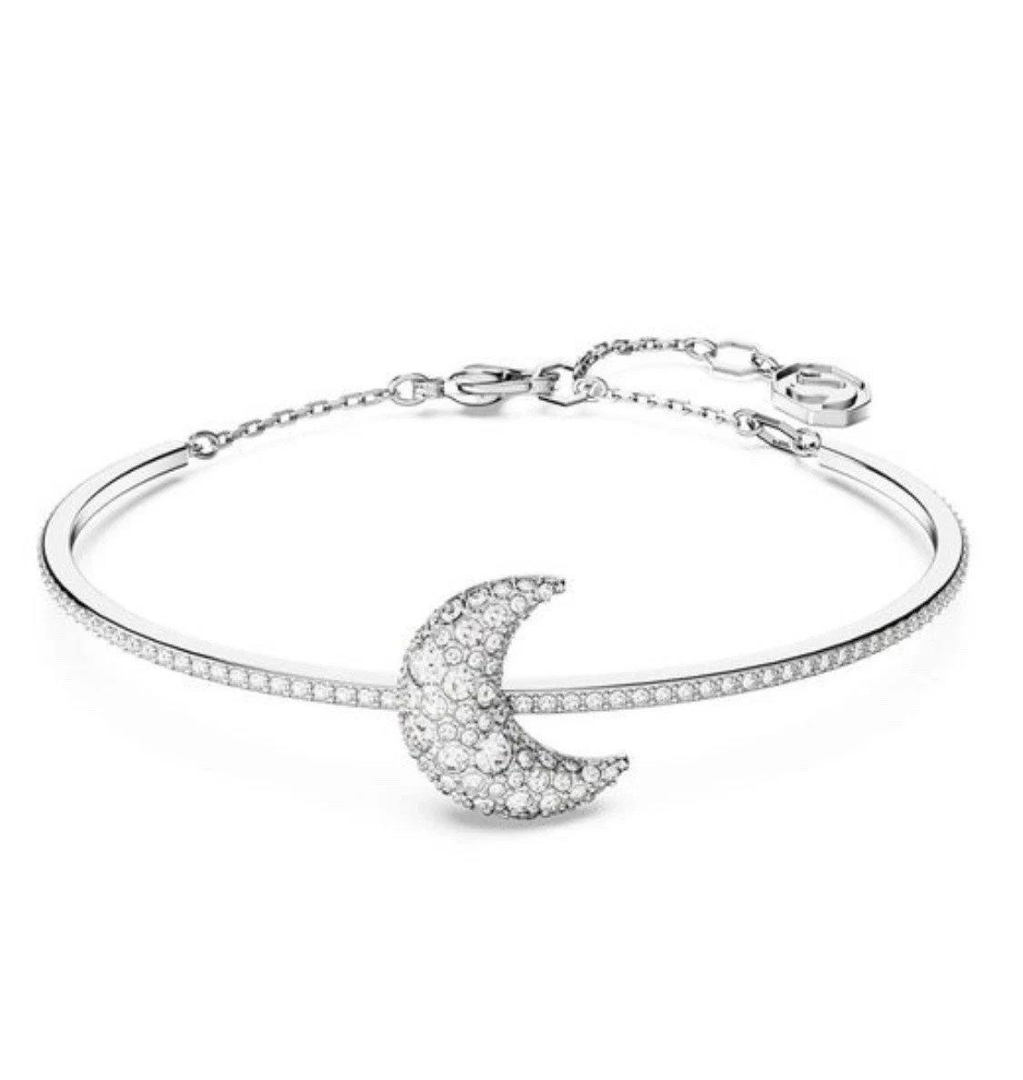 swarovski Unisex Luna Moon White Rhodium Plated 5666175 NEW