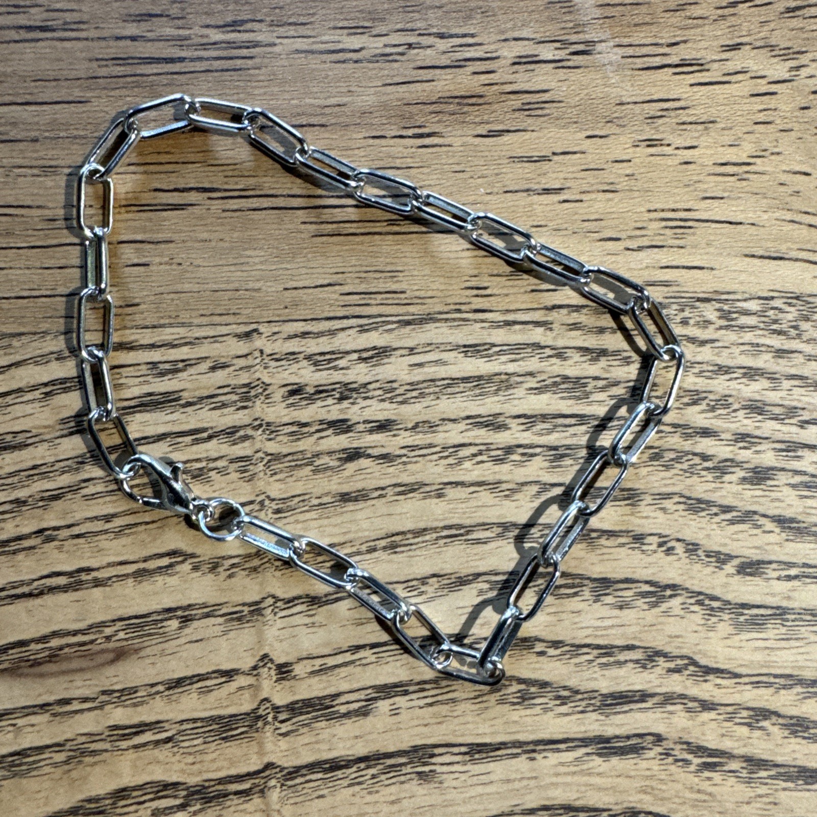 19cm/7.5in Silvery Paperclip Bracelet
