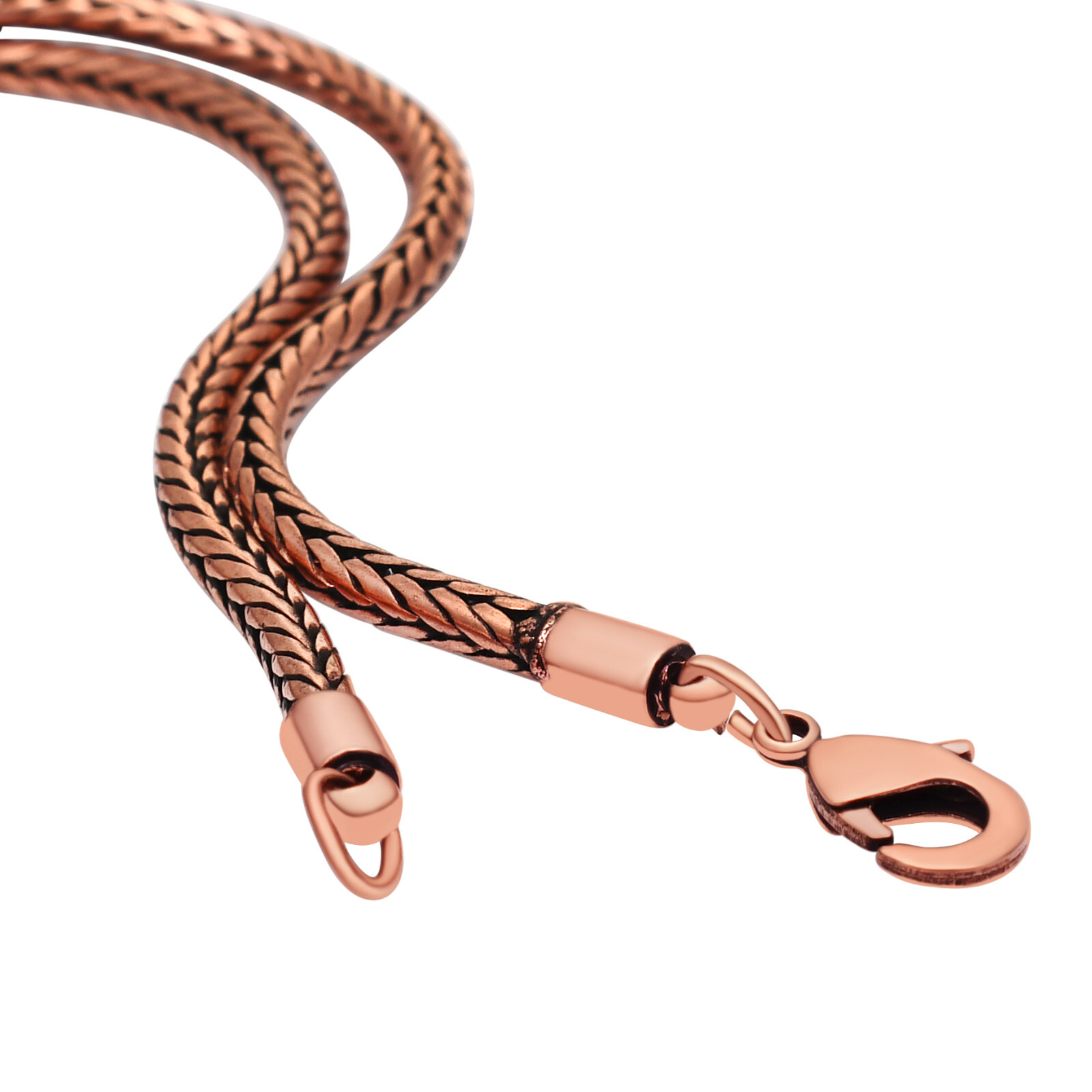 100 % Oxidized Copper Wheat Chain Necklace Handmade Pure Copper jewelry RJ-15