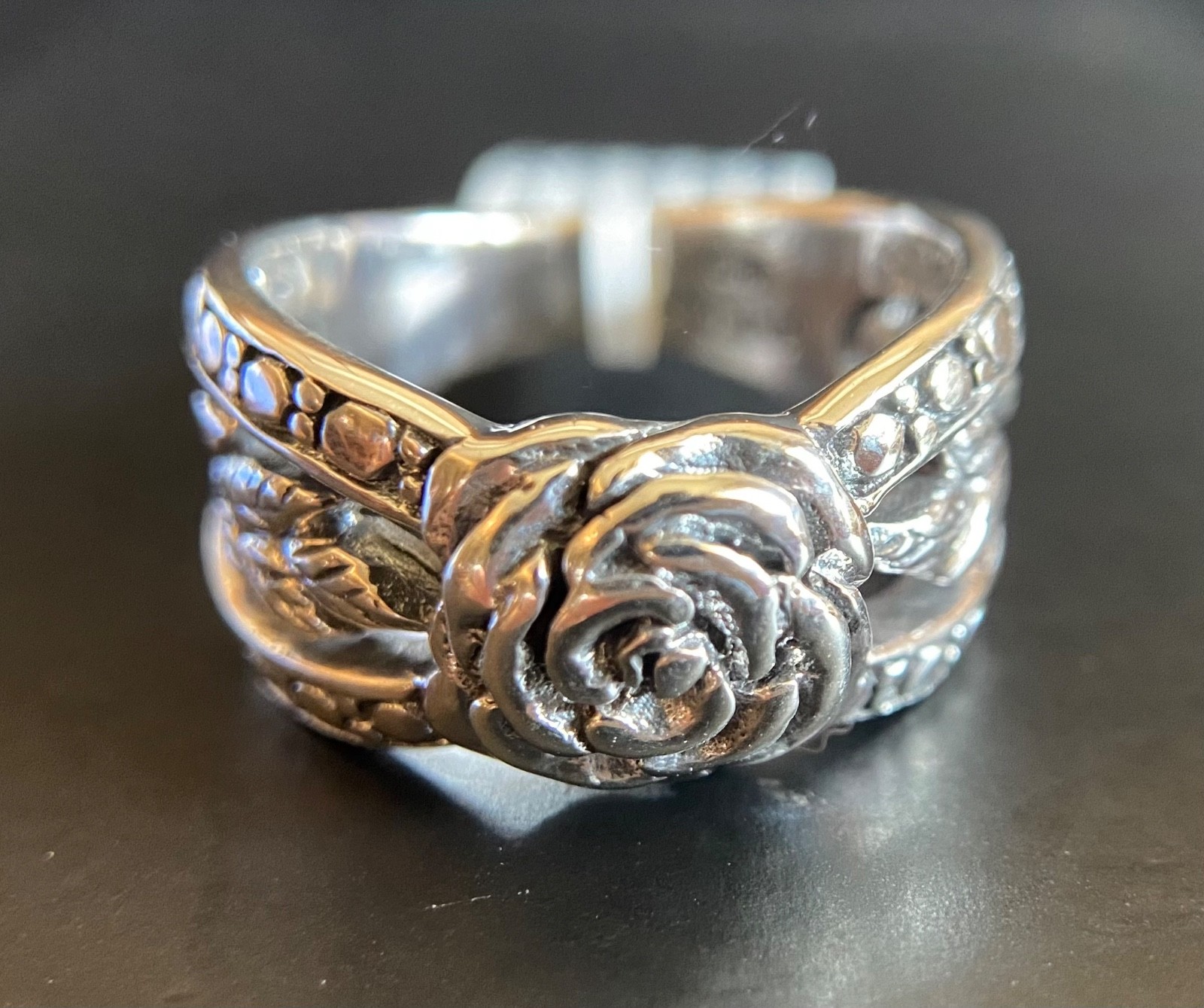 Sarda, Bali Handmade,Beautiful,Sterling,”Rose” Ring- Szs 6.75;7.75;8.75;9.75