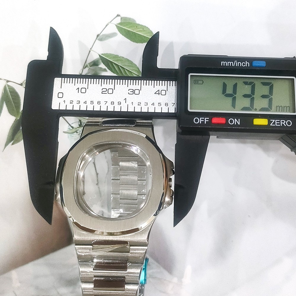 FEIYASHI Men Silver Watch Case Ultra-Thin Brushed 43.3mm For Miyota9015 Movement