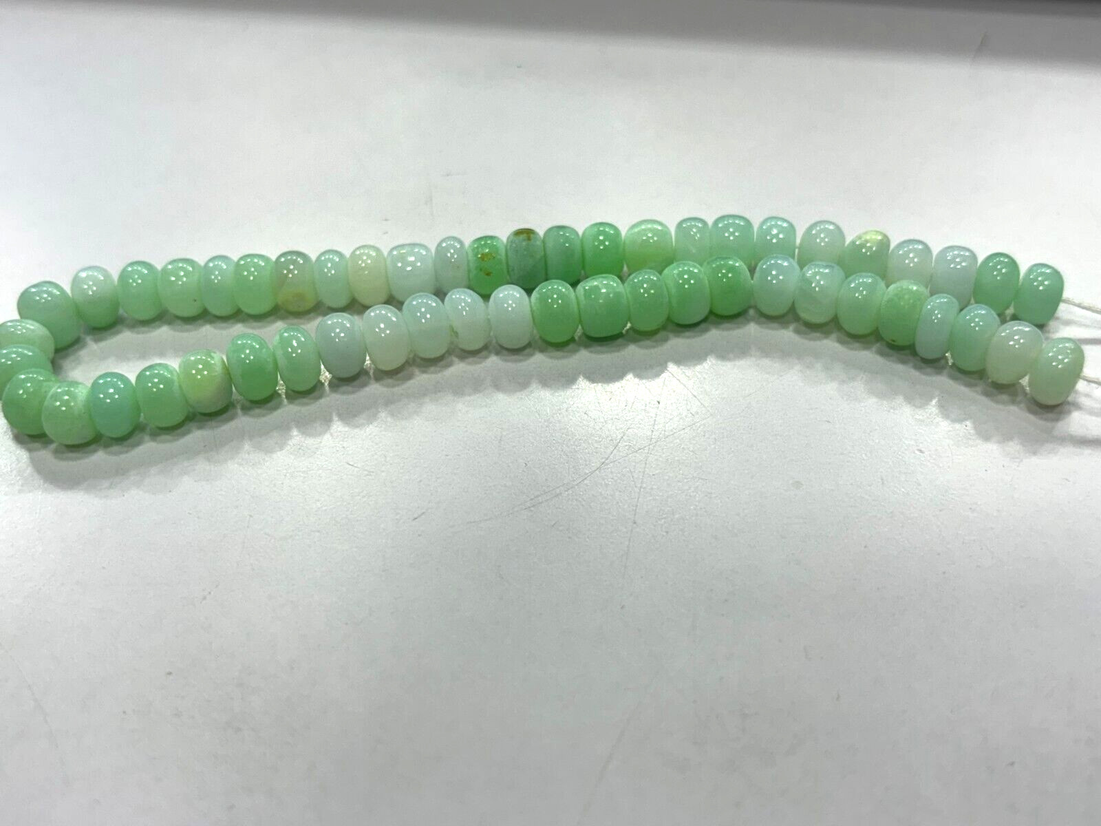 Chrsoprase Opal Roundelle Smooth 8-9 mm Gemstone Beads 16 Inch 1 Strands