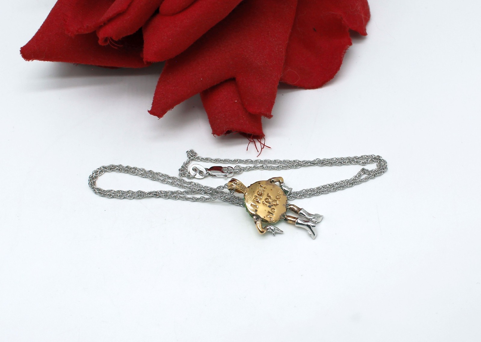 Sterling Silver Bradford Exchange M&M Candy Necklace 7.71g CAT RESCUE