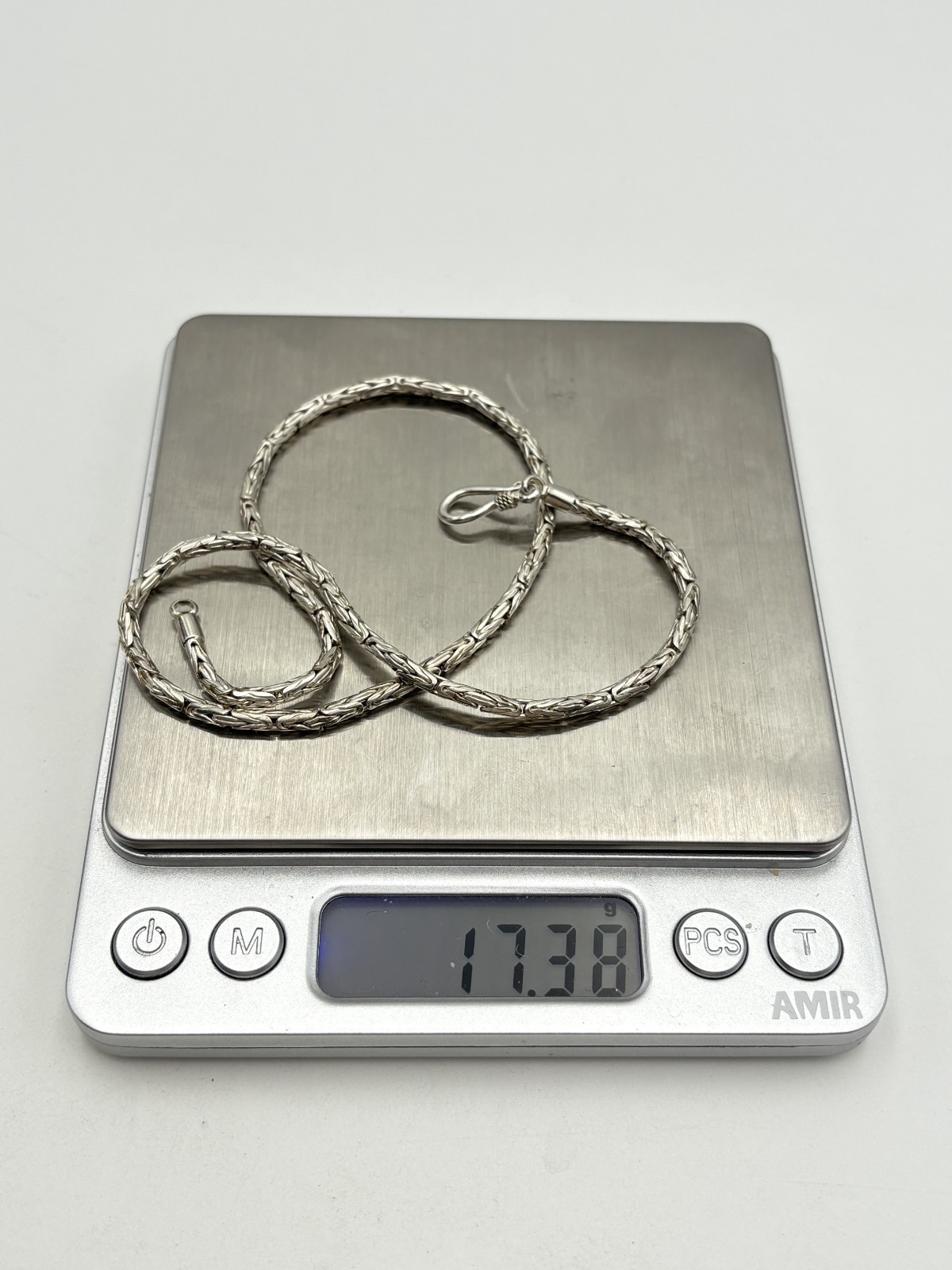 STERLING SILVER 925 HOOK 15.5″ BALI BYZANTINE CHAIN NECKLACE 2.7 mm wide 17.4g