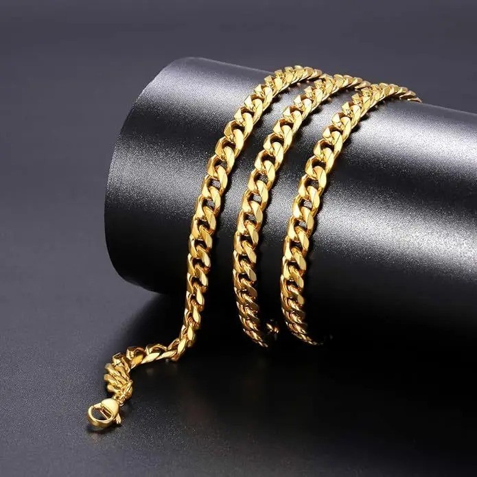 16-36″ Stainless Steel Silver Chain Cuban Curb Womens Mens Necklace 3/5/7/9/11mm