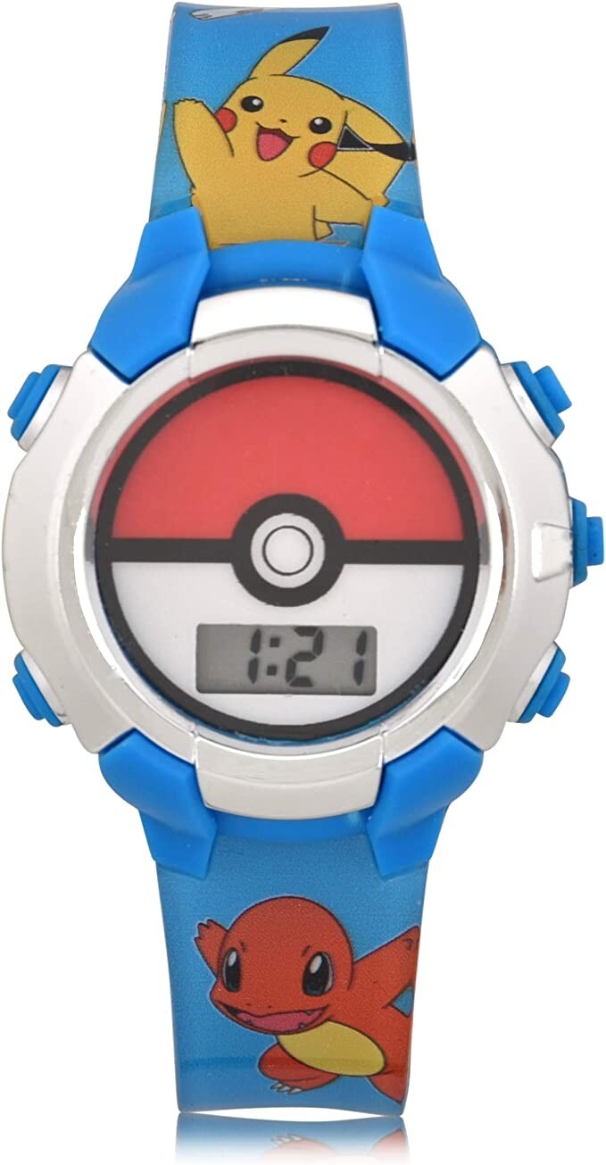 Accutime Kids Pokemon/Sonic Digital LCD Quartz Watch for Toddlers, Boys, Girls