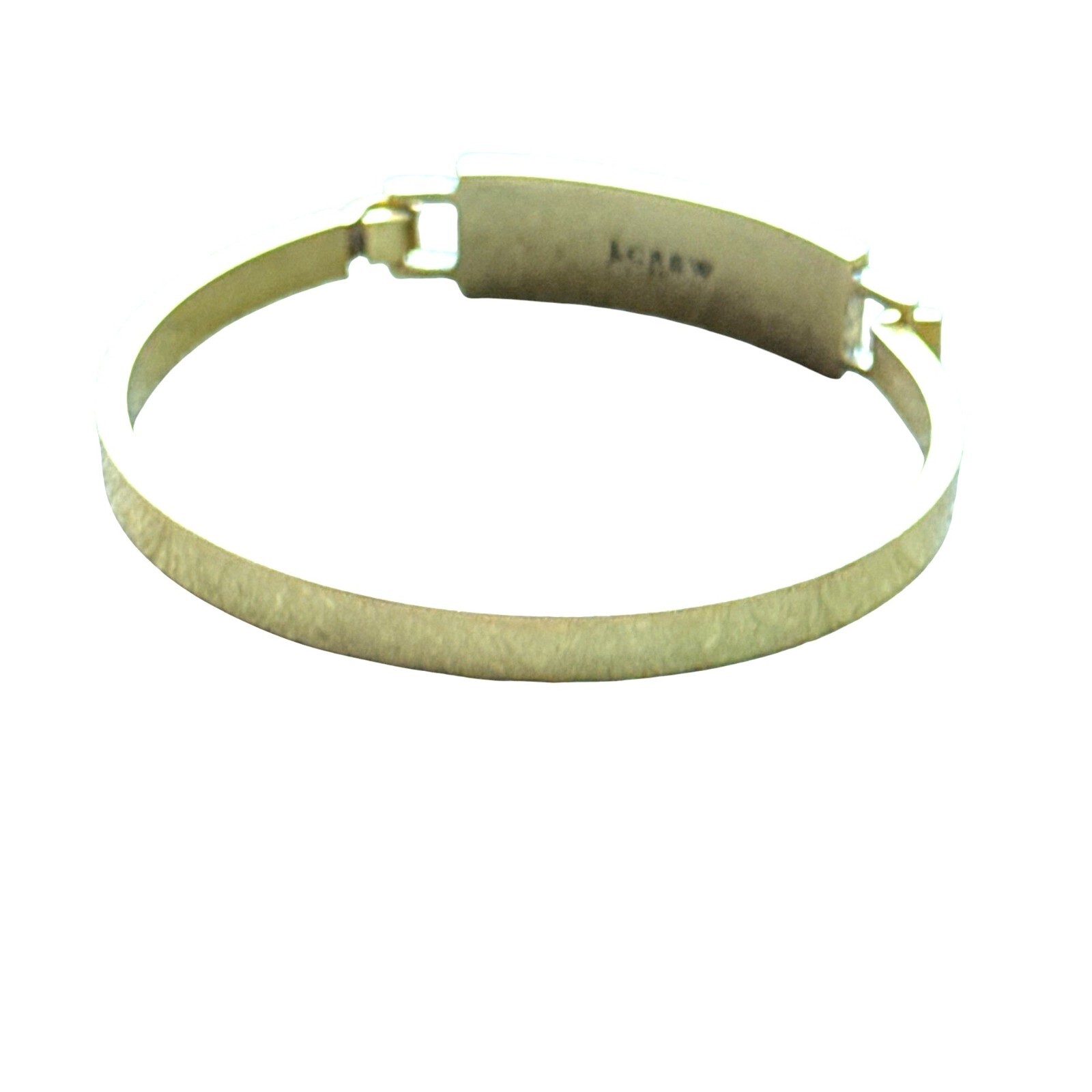 J. Crew Gold Tone Hinged Bangle Bracelet with Rhinestone Bar Accent