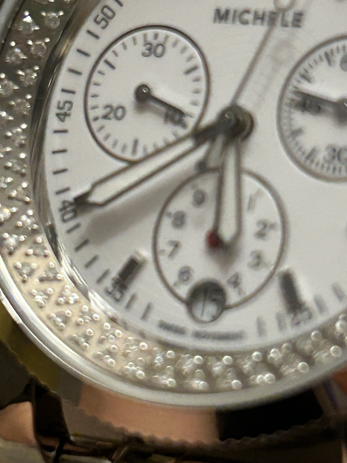Michele Sport Sail Chronograph Watch 0,46 Carat Diamonds