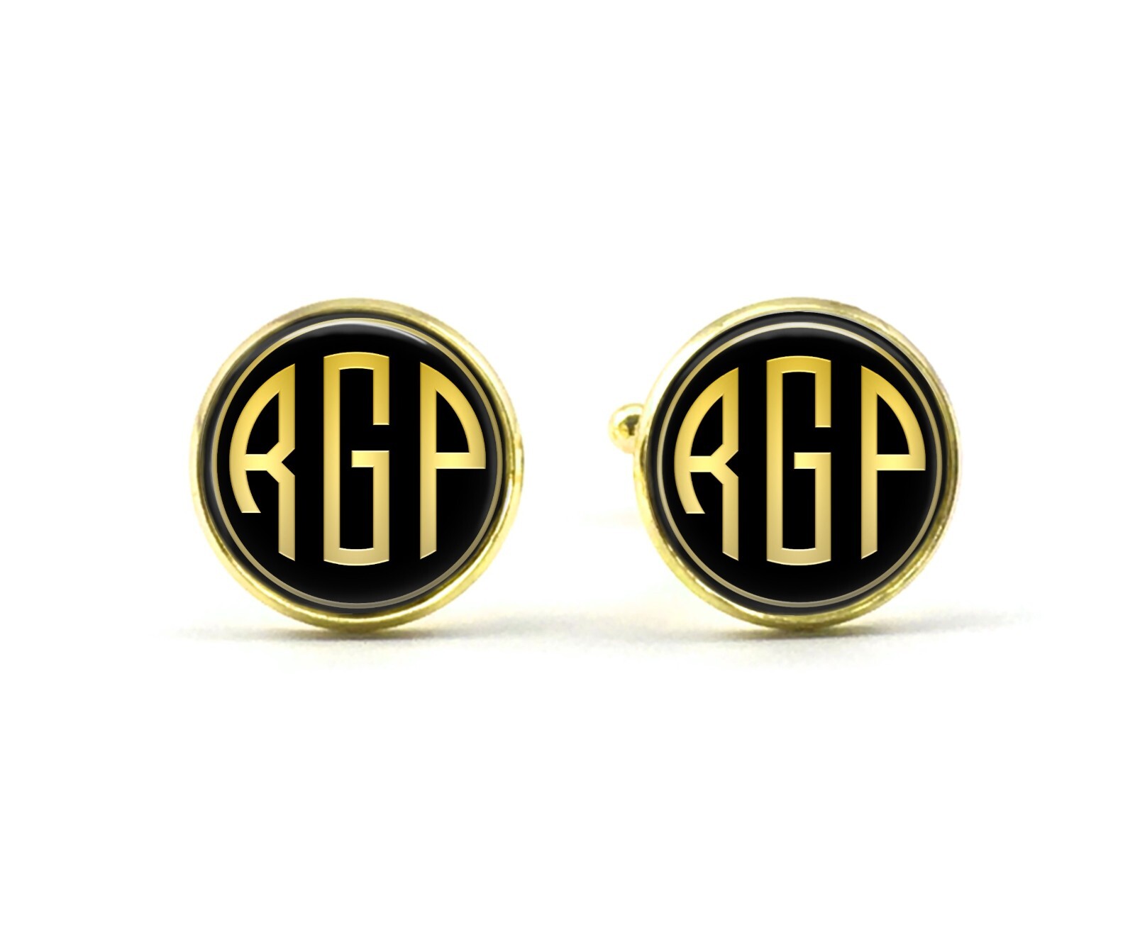 Personalized Monogram Cufflinks Great Gatsby Initials Cuff Links Wedding Gift