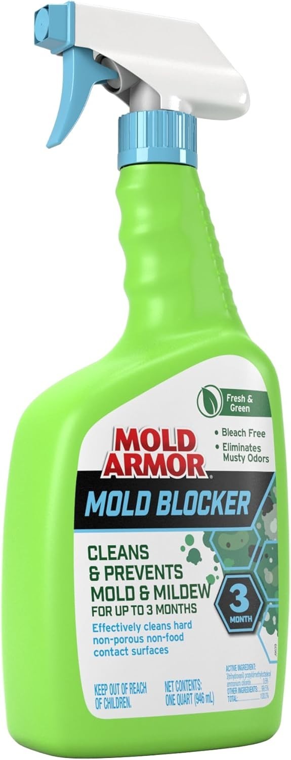 Eco-Friendly Mold Blocker, 32 oz Spray – Antimicrobial for Indoor & Outdoor Use