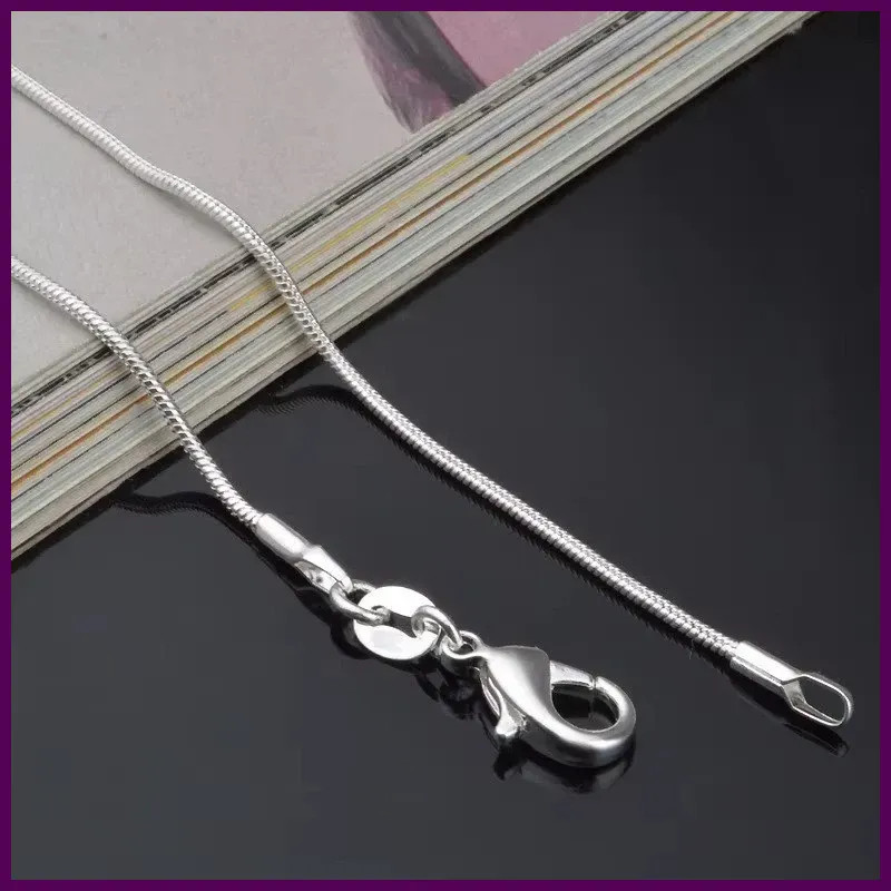 Men&Women’s 925 Sterling Silver Tarnish-Free Italian Snake Chain Necklace 16-24*