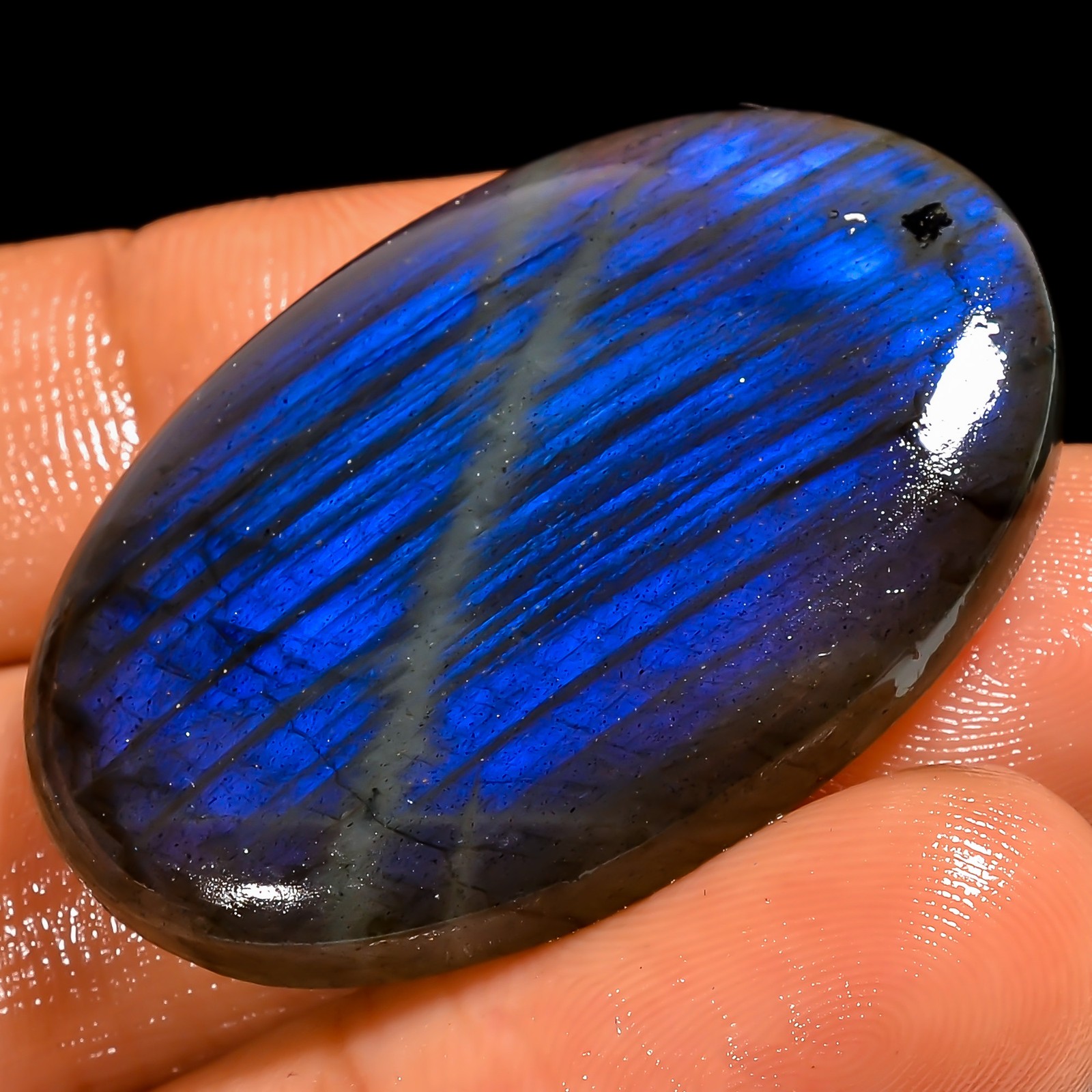 100% Natural Labradorite Oval Shape Cabochon Gemstone 50.5 Ct 36X23X6 mm UG-7164