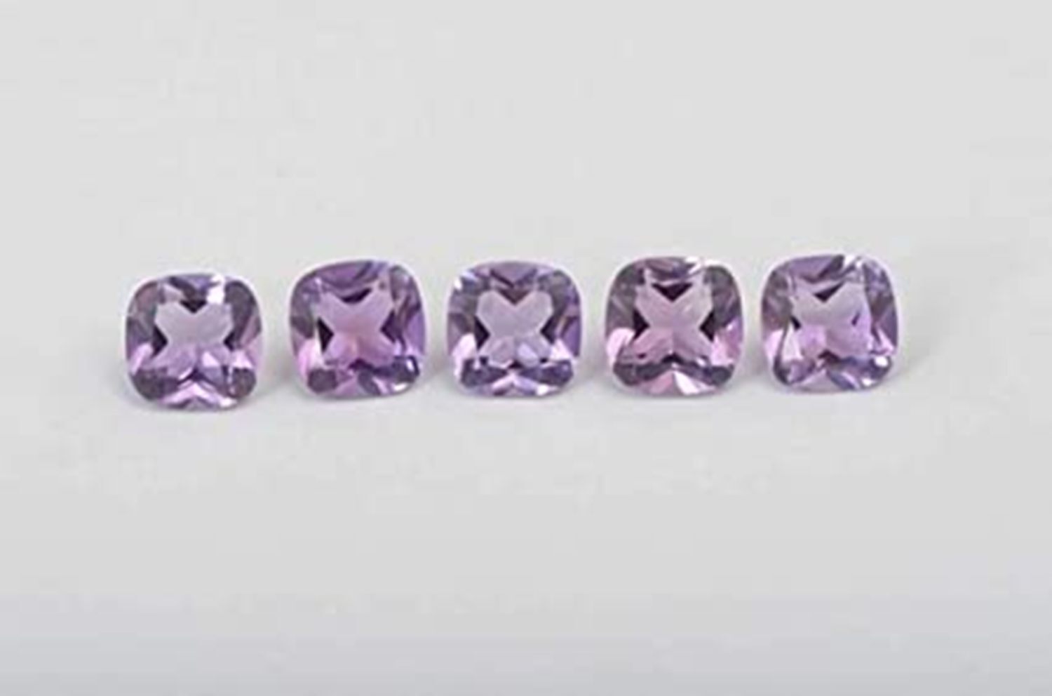 4X4MM TO 10X10MM NATURAL PINK AMETHYST CUSHION CUT FACETED LOOSE GEMSTONE