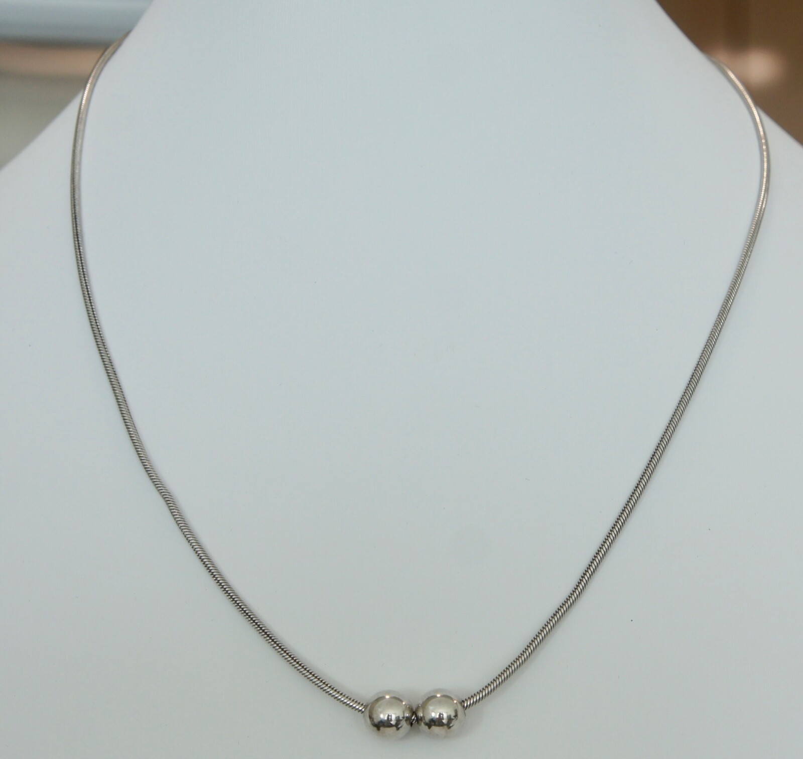 Vintage Sterling Silver 925 Beads on 18″ Chain Italy 8.6 gr.