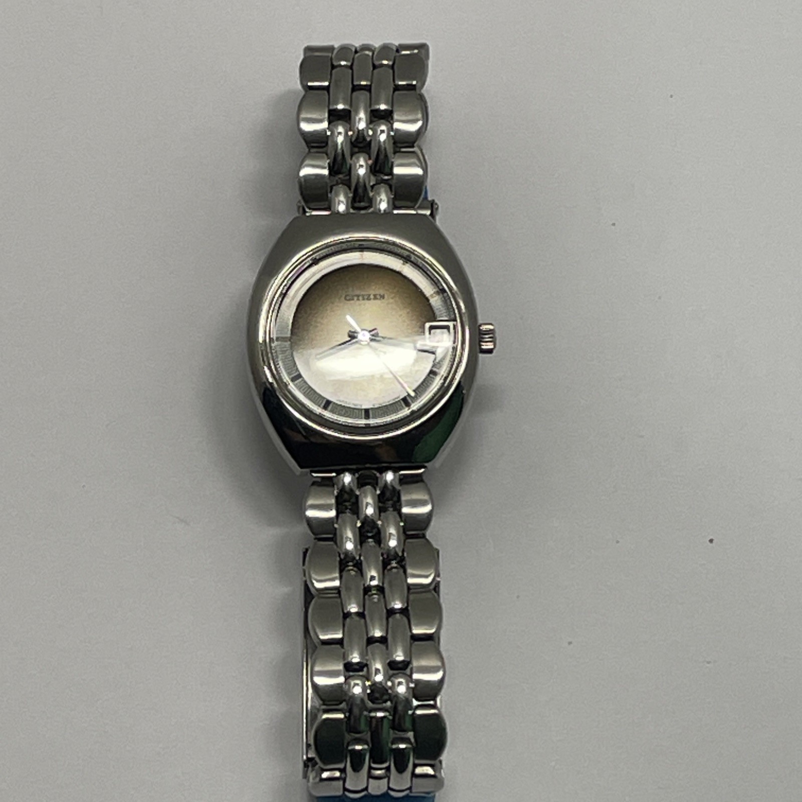 Citizen Watch Japan NOS 1800 Auto 21J Brown Dial 37mm Date Mens VTG 70s