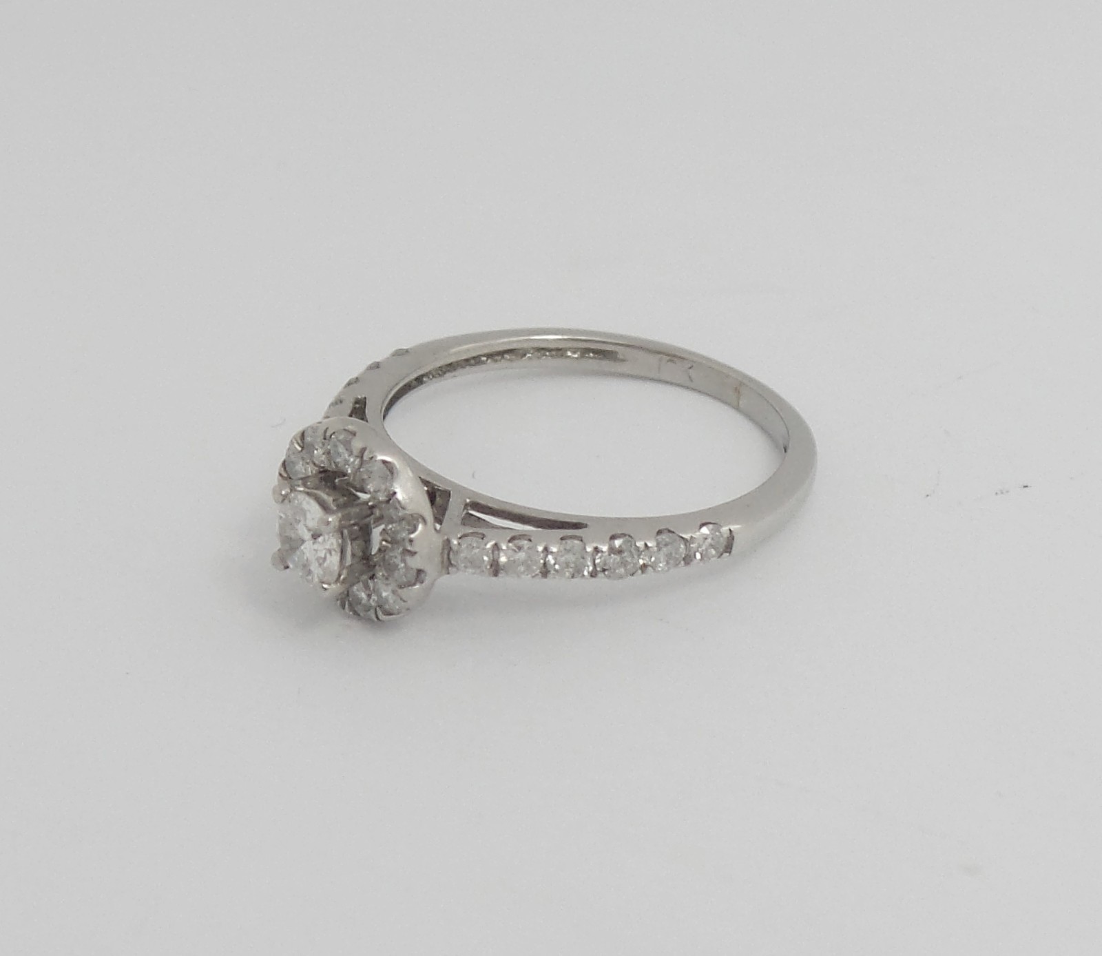 3/4CT Natural Round Diamond Engagement Wedding Bridal Ring 10K White Gold Band