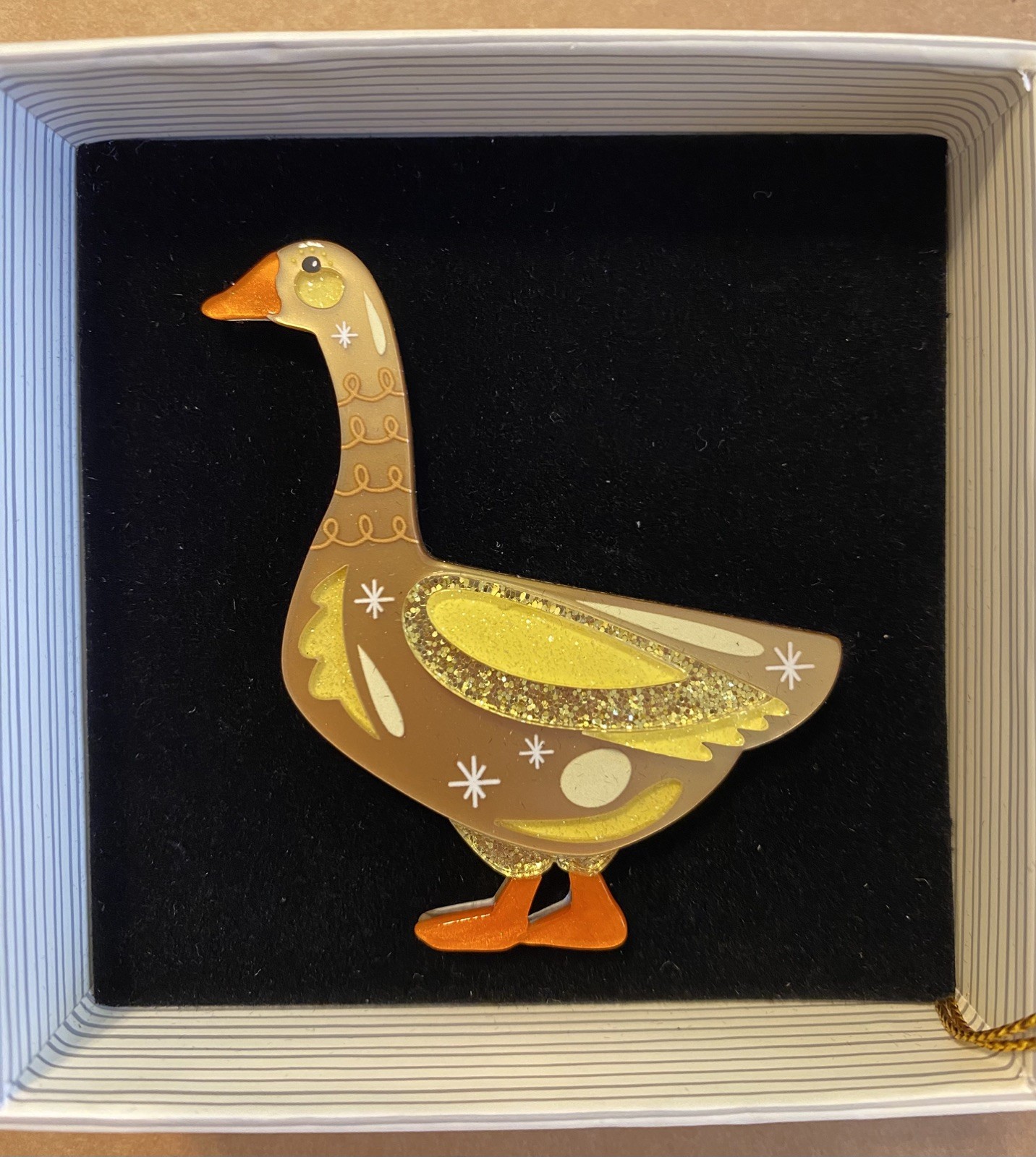 Erstwilder Solid Investment Brooch Golden Goose Fairy Tales 2 Pete Cromer