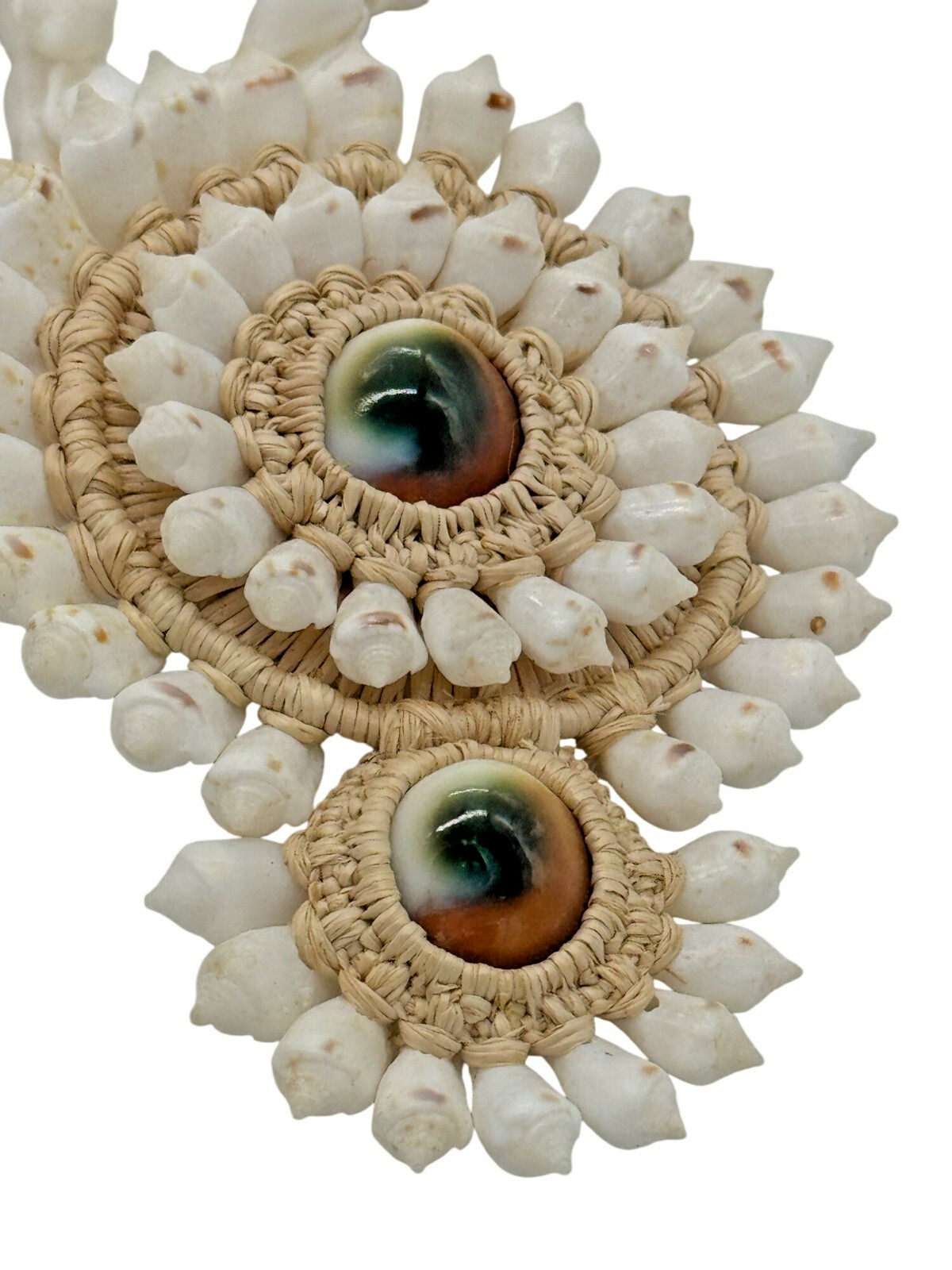Handweaved Cowrie Shell Necklace & Bracelet Set Marshall Islands Coastal Charm