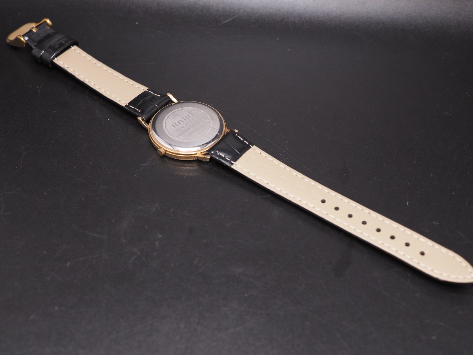 Vintage N MINT Rado 204.3608.2 Gold Dial Qz 32mm Womens Watch JAPAN Limited