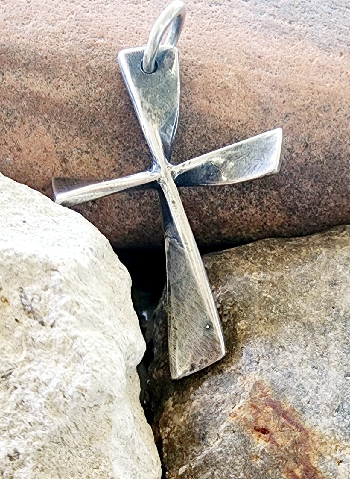 Rare Large James Avery Twist Cross Pendant Unisex, Neat Piece! 7.69 Grams