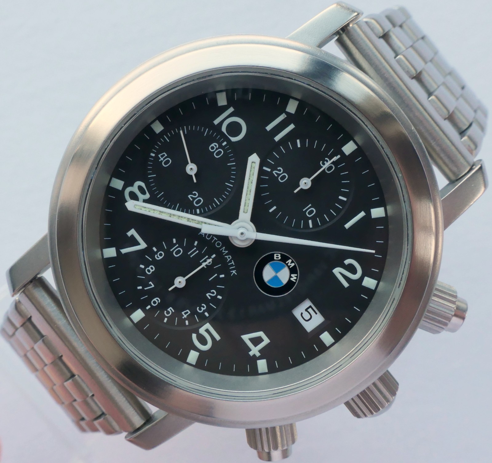 BMW Classic Driver Sport Car Accessory Automatic Valjoux 7750 Chronograph Watch