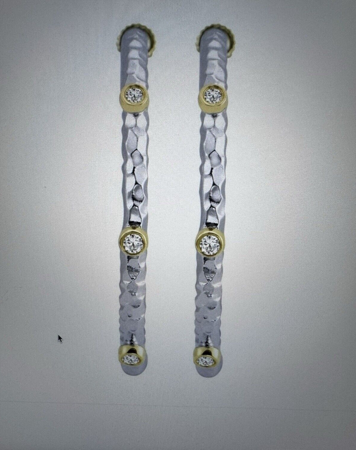 Gabriel & Co – Sterling Silver and 18k Gold Ring and Earring Set