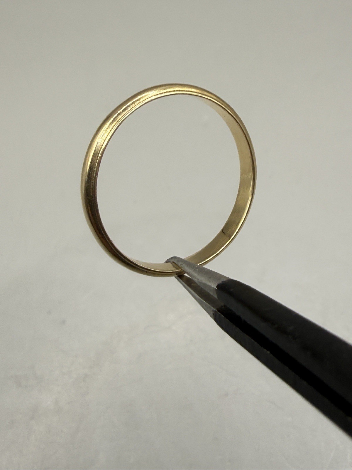 VTG 14k 585 Yellow Gold Milgrain Simple Band Ring Size 6 2.4mm