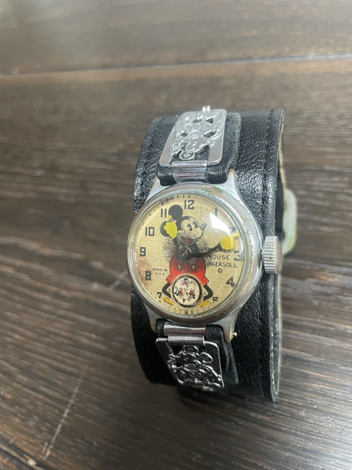 Original 1930’s Ingersoll Mickey Mouse Wrist Watch – Working/For Restoration