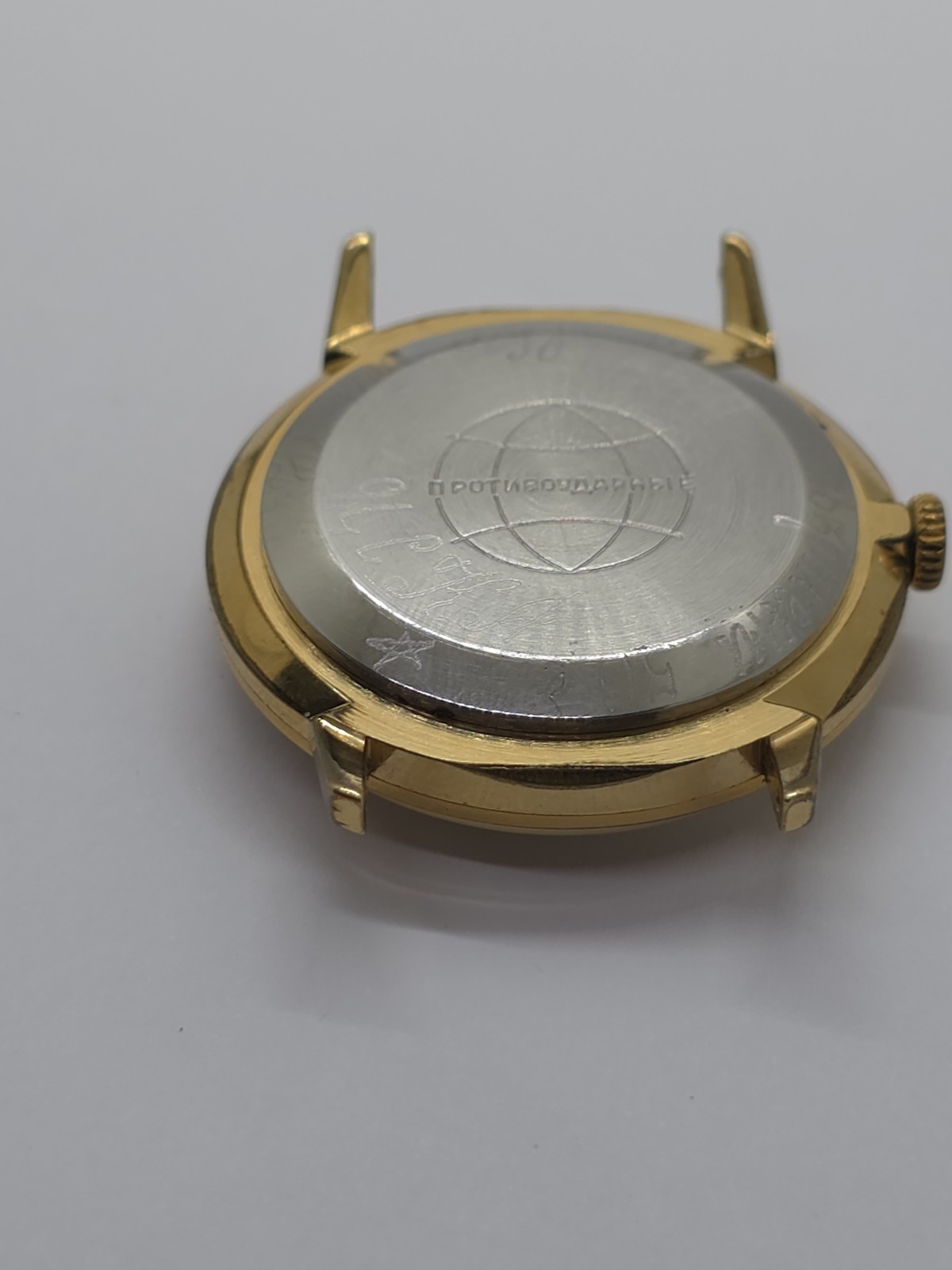 Vintage Raketa USSR Cal. 2601 Working Very Well Gold Plated AU10- Watch Good Loo