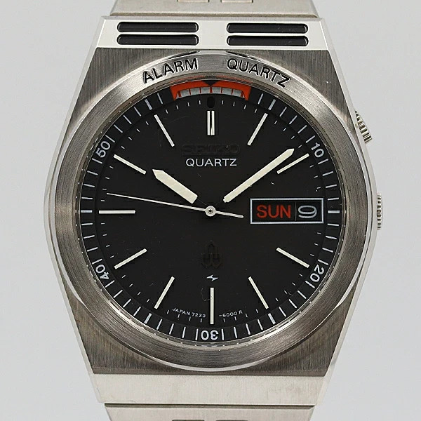SEIKO 7223-6000 Alarm Watch Quartz No Box 3 Links Wrist 16cm/6.3in