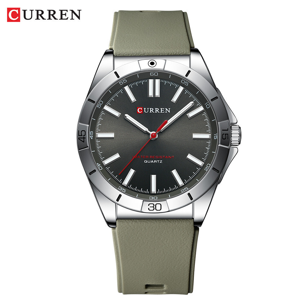 CURREN Men Quartz Watch Casual Business Wristwatch Boys Silicone Sport Watches