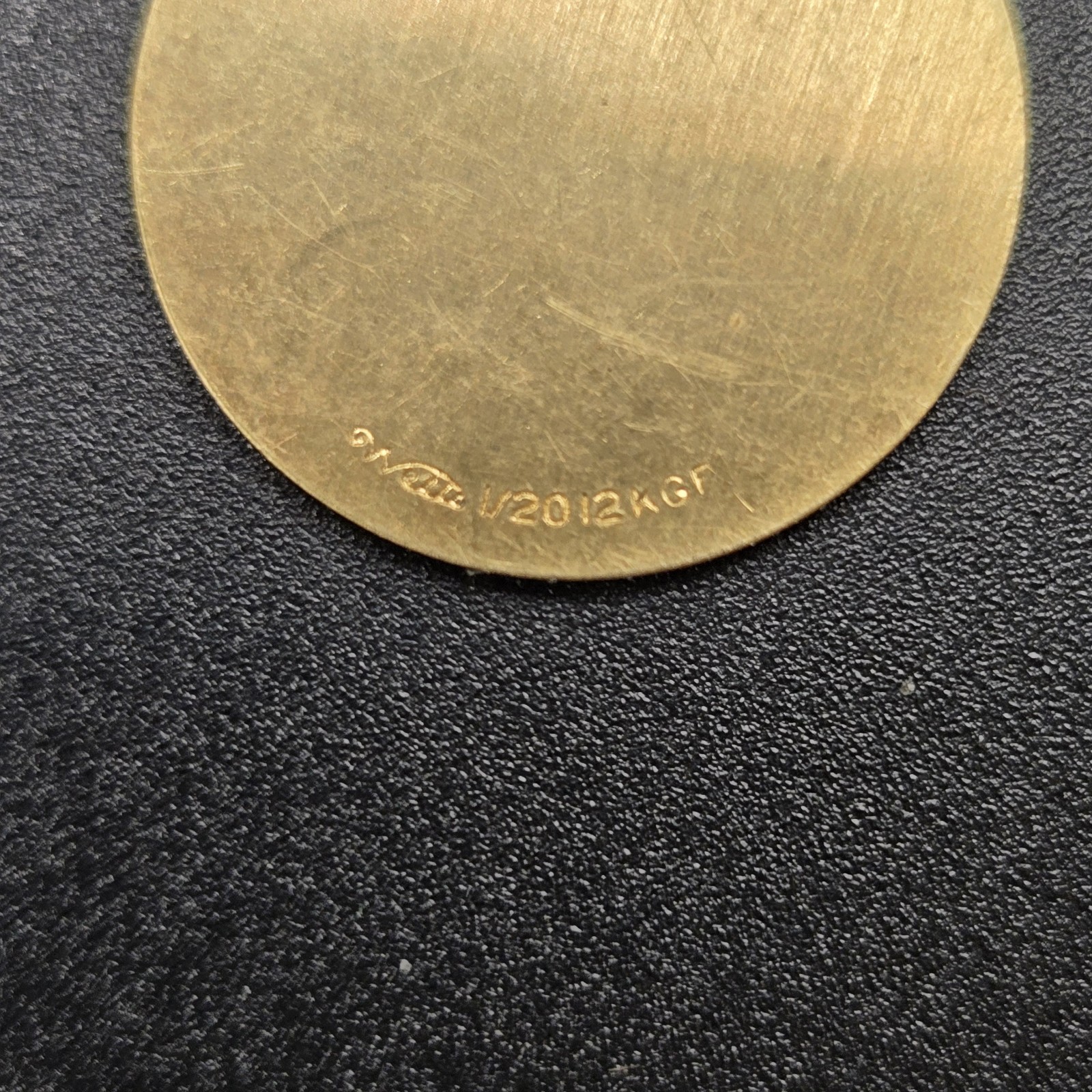 1970’s Cancer Zodiac Round 12k Gold Filled Disc Charm Pendant Unisex